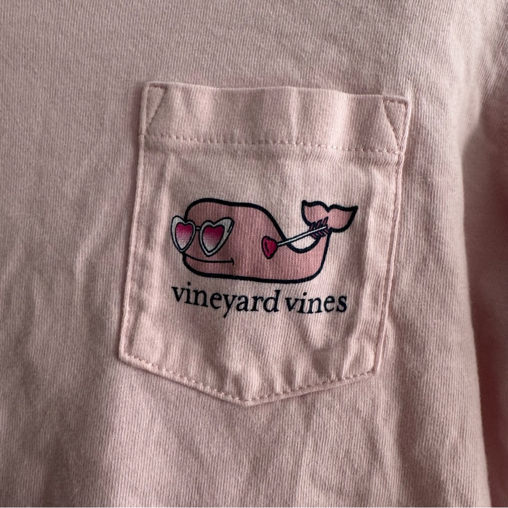 Vineyard Vines Youth Girls Pink Heart Preppy Valentines Day Long Sleeve Shirt - Picture 2 of 4